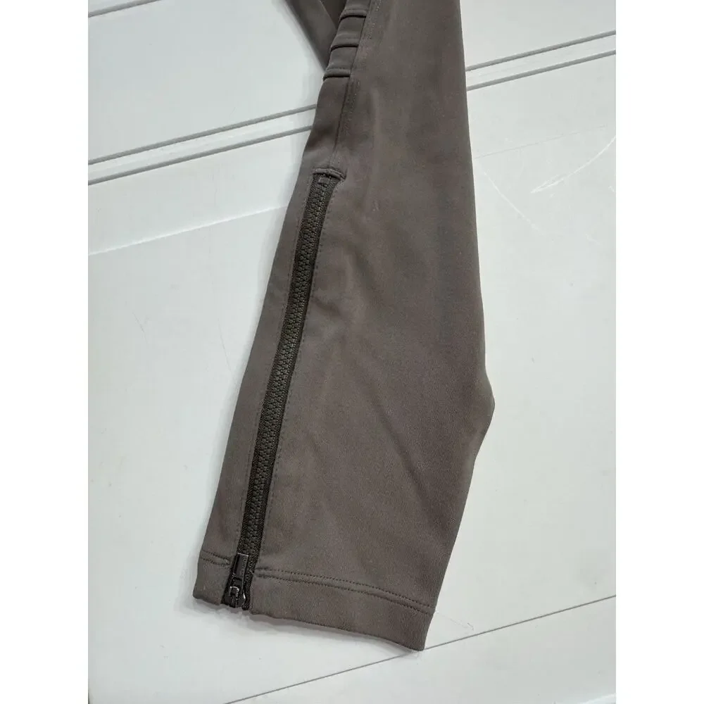 Athleta Delancey Zip Ankle Moto Tight Leggings Pants Taupe Brown Size Medium M - Picture 3 of 8